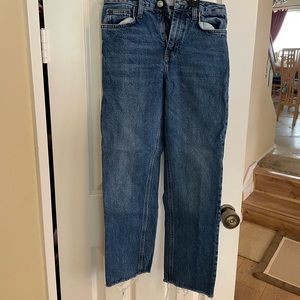 Girl’s Topshop Straight Leg Blue Jean